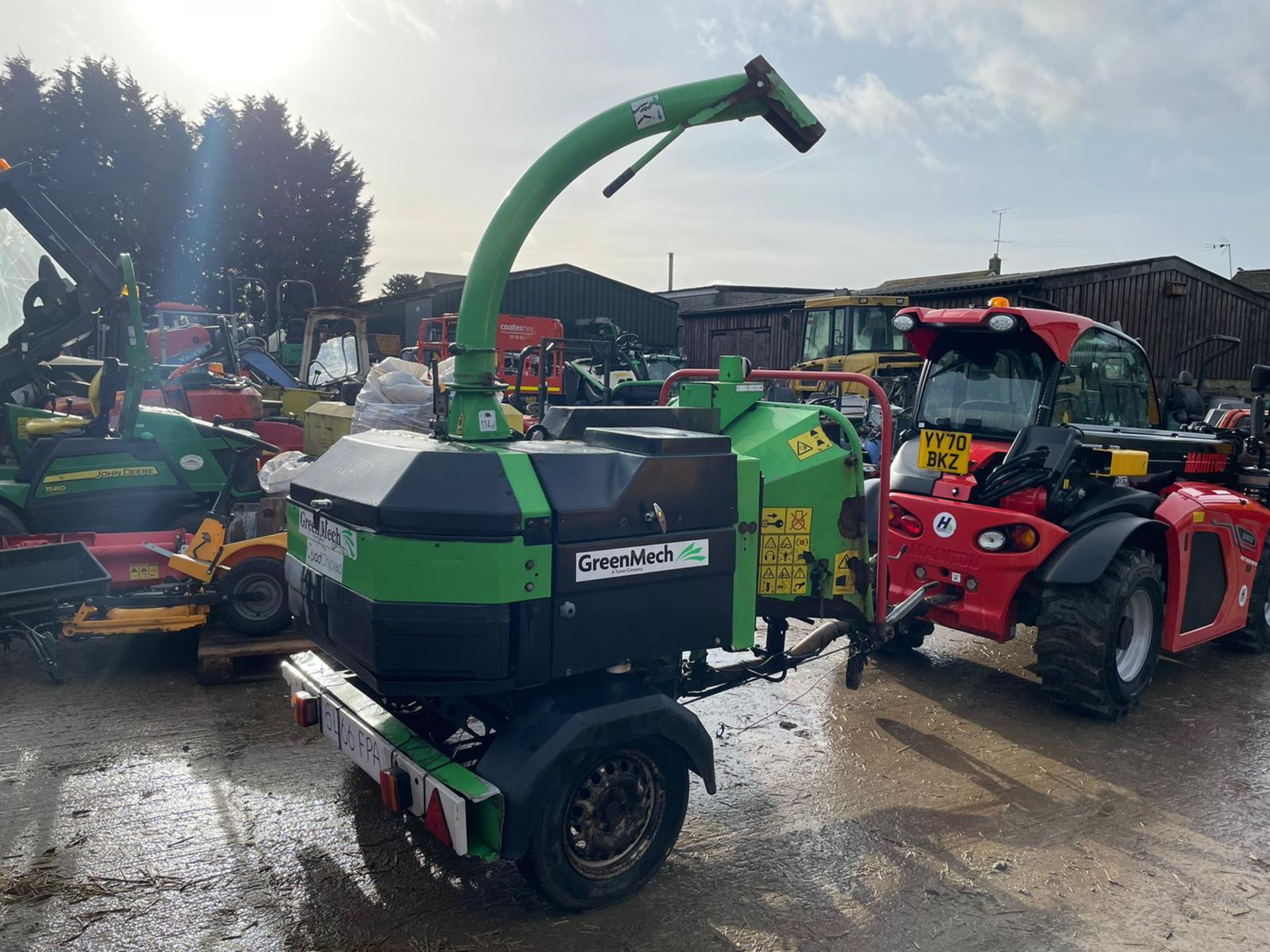 2011 GREENMECH QUADCHIP 160 SINGLE AXLE TOW BEHIND WOOD CHIPPER, RUNS AND WORKS *PLUS VAT* - Image 6 of 7