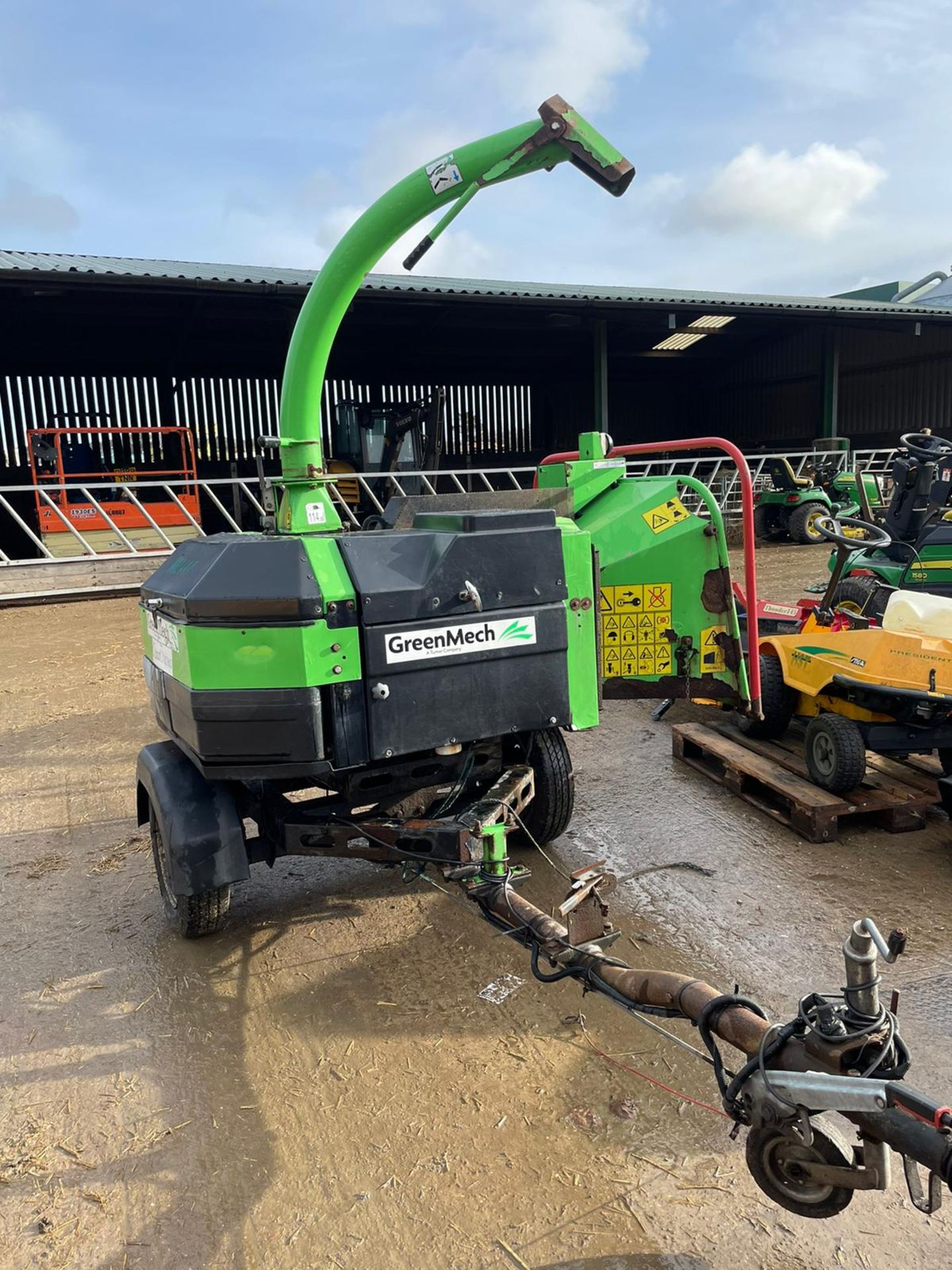 2011 GREENMECH QUADCHIP 160 SINGLE AXLE TOW BEHIND WOOD CHIPPER, RUNS AND WORKS *PLUS VAT* - Image 5 of 7