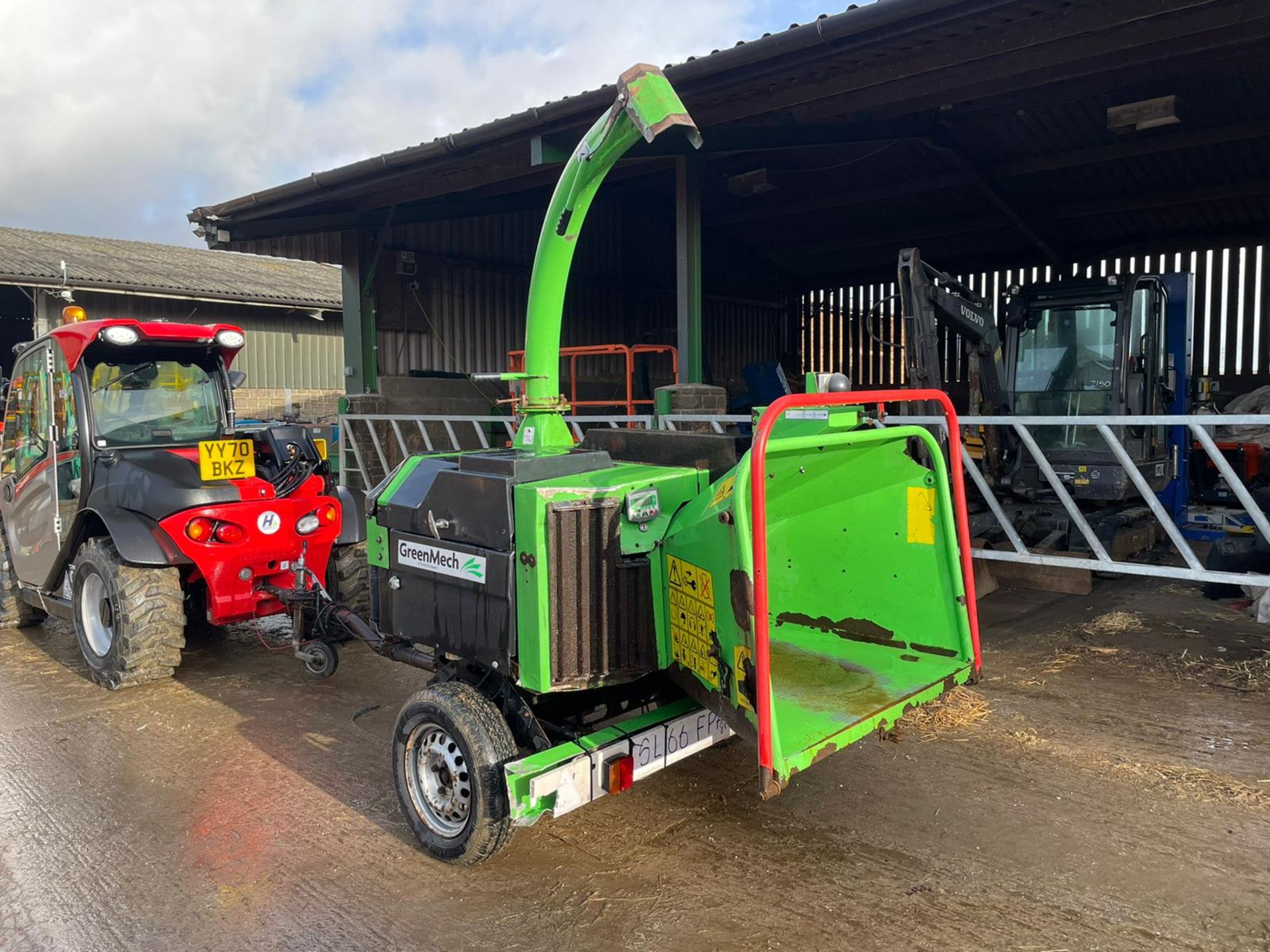 2011 GREENMECH QUADCHIP 160 SINGLE AXLE TOW BEHIND WOOD CHIPPER, RUNS AND WORKS *PLUS VAT* - Image 3 of 7