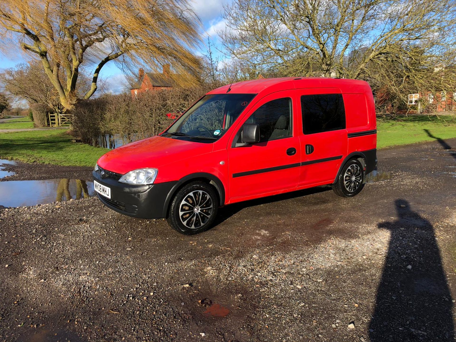 2008/08 REG VAUXHALL COMBO CDTI SWB 1.25 DIESEL RED VAN, SHOWING 0 FORMER KEEPERS *PLUS VAT* - Image 3 of 13