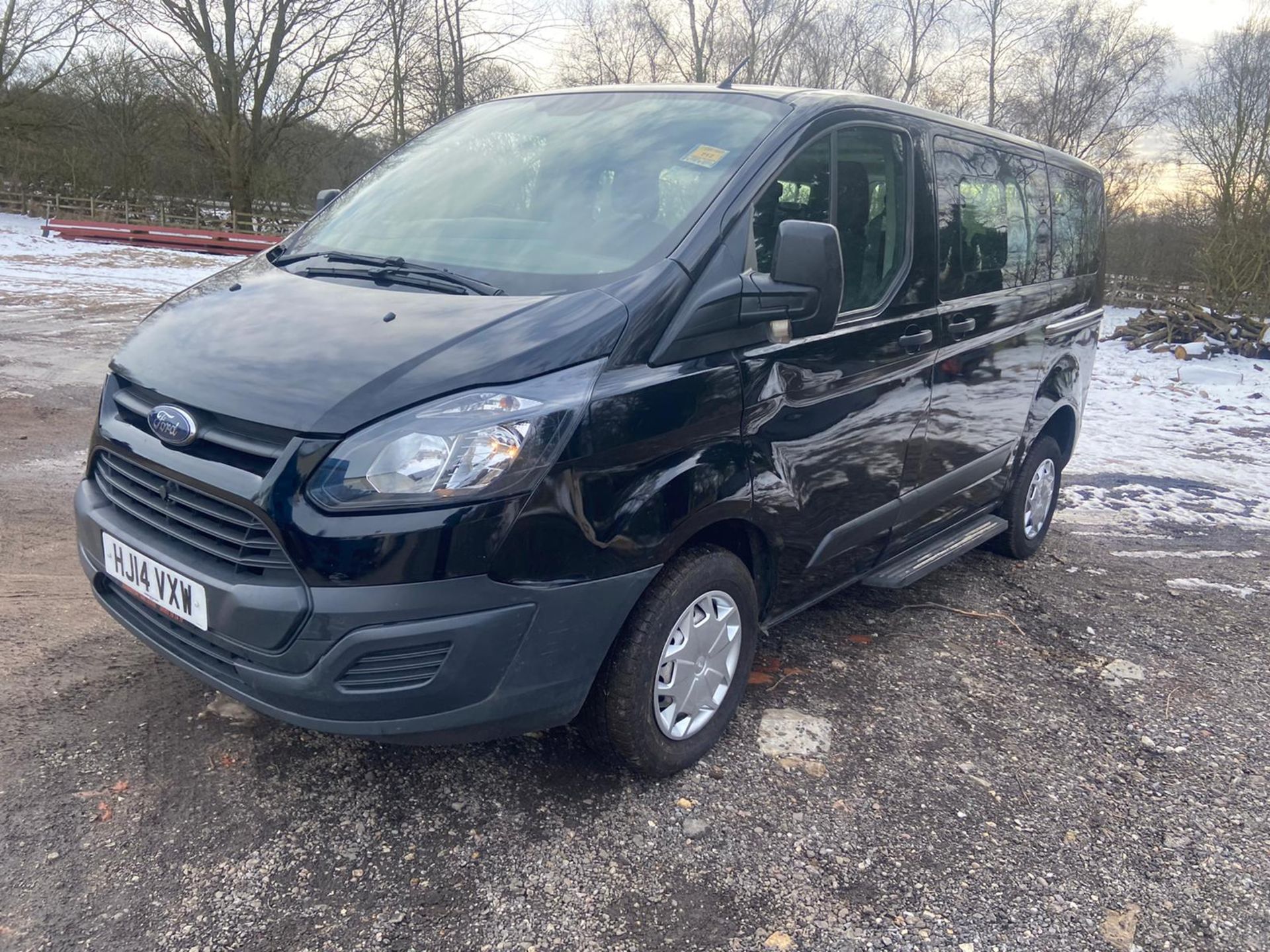 2014/14 REG FORD TOURNEO CUSTOM 300 ECO-TECH 2.2 DIESEL BLACK MINIBUS MPV, SHOWING 1 FORMER KEEPER - Image 2 of 9