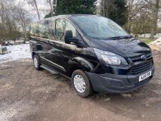 2014/14 REG FORD TOURNEO CUSTOM 300 ECO-TECH 2.2 DIESEL BLACK MINIBUS MPV, SHOWING 1 FORMER KEEPER