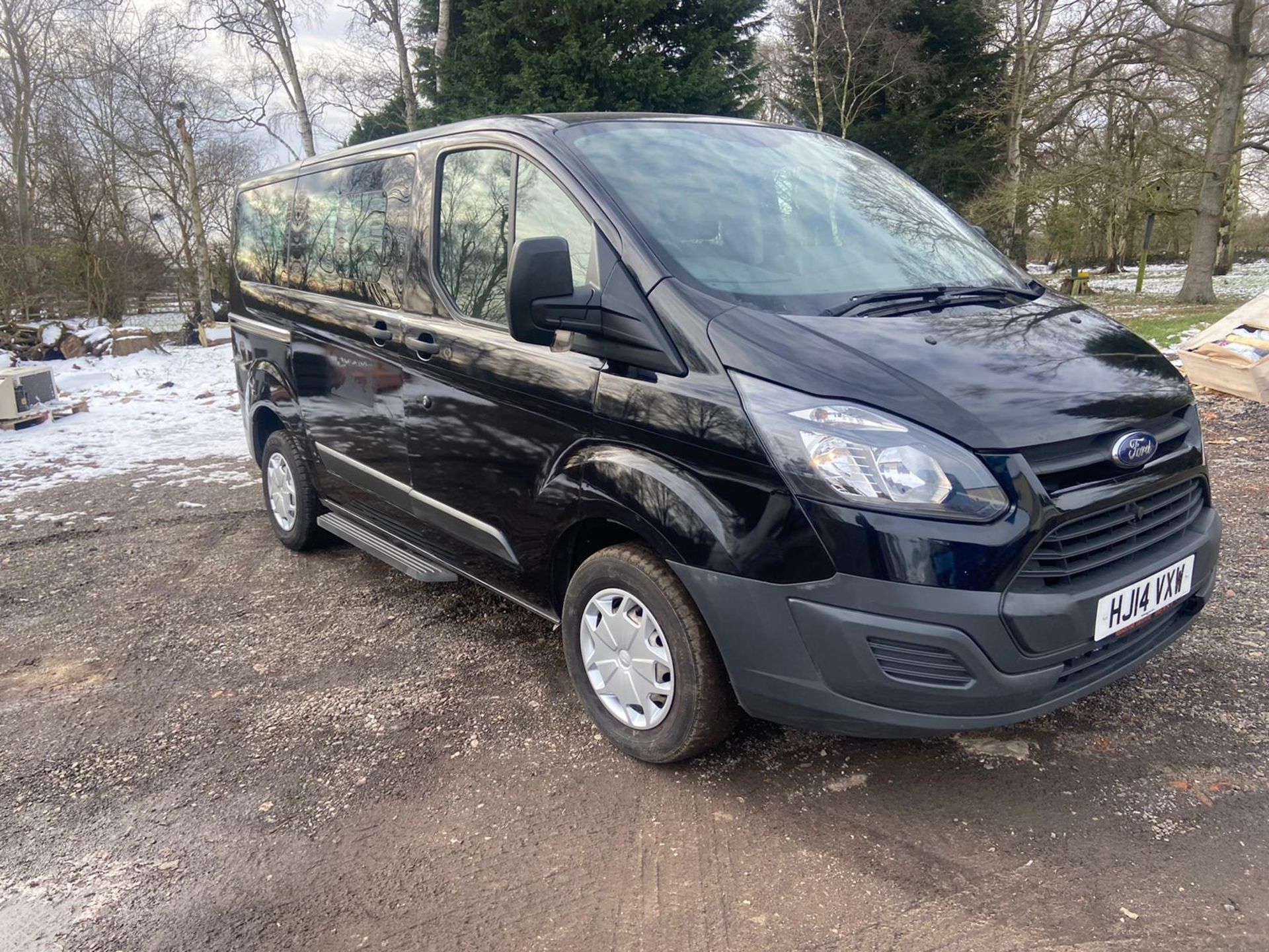 2014/14 REG FORD TOURNEO CUSTOM 300 ECO-TECH 2.2 DIESEL BLACK MINIBUS MPV, SHOWING 1 FORMER KEEPER