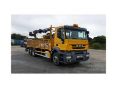 2007/57 REG IVECO EURO STRALIS AUTOMATIC 7.8L DIESEL 2 DOOR ATLAS CRANE WITH BRICK CRAB *PLUS VAT*