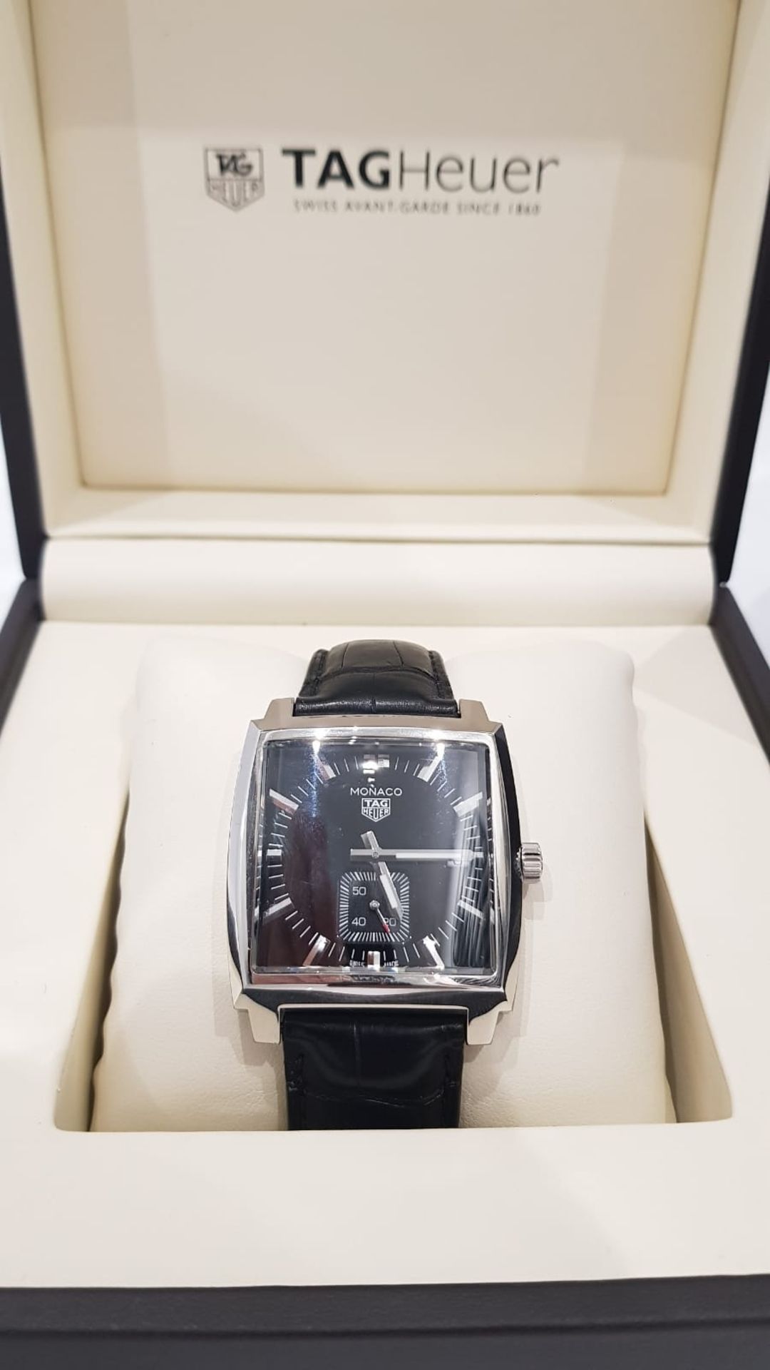 TAG HEUER MONACO MENS 37MM, WITH BOX & GUARANTEE CARD - Image 2 of 7
