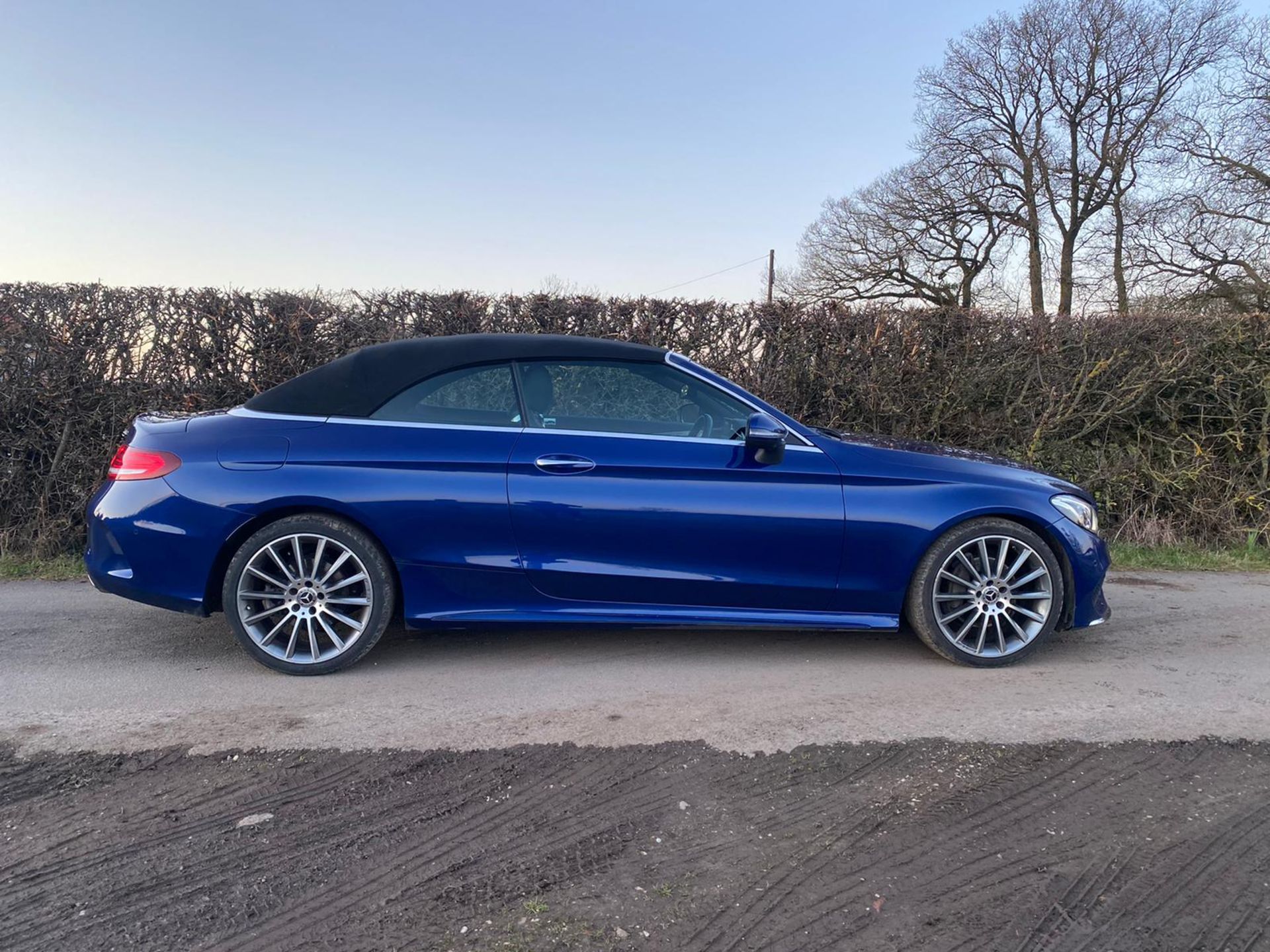 2018/18 REG MERCEDES-BENZ C220 AMG LINE PREMIUM + 2.2 DIESEL AUTOMATIC CONVERTIBLE BLUE *NO VAT* - Image 12 of 17