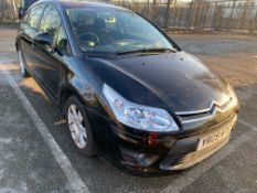 2009/09 REG CITROEN C4 SX 1.6 PETROL BLACK 5 DOOR HATCHBACK, SHOWING 3 FORMER KEEPERS *NO VAT*