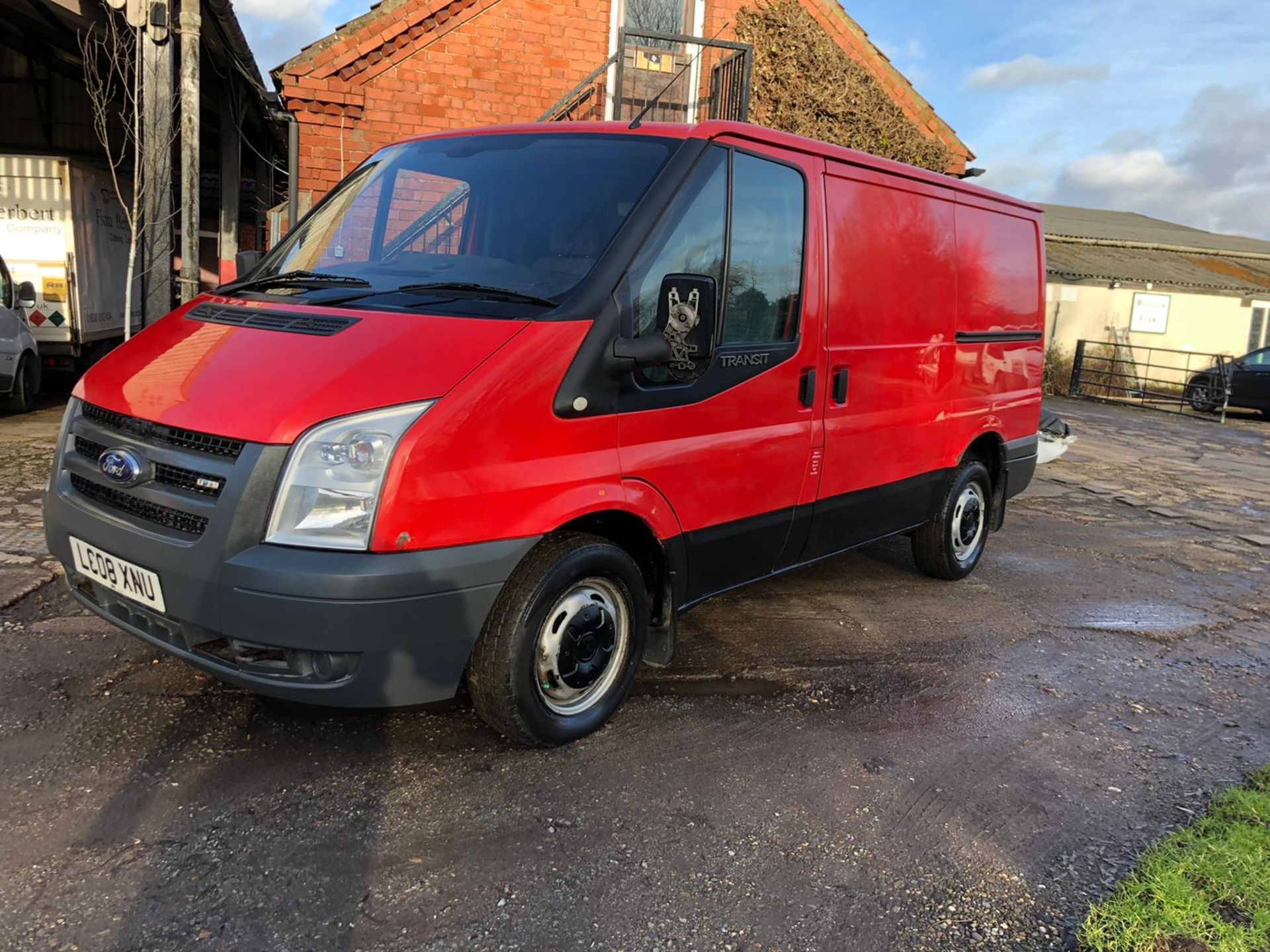 2008/08 REG FORD TRANSIT 85 T260S FWD 2.2 DIESEL RED PANEL VAN, SHOWING 0 FORMER KEEPER *PLUS VAT* - Image 3 of 14