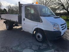 2011/61 REG FORD TRANSIT 115 T330S LTD RWD 2.4 DIESEL WHITE TIPPER, SHOWING 3 FORMER KEEPERS *NO VAT