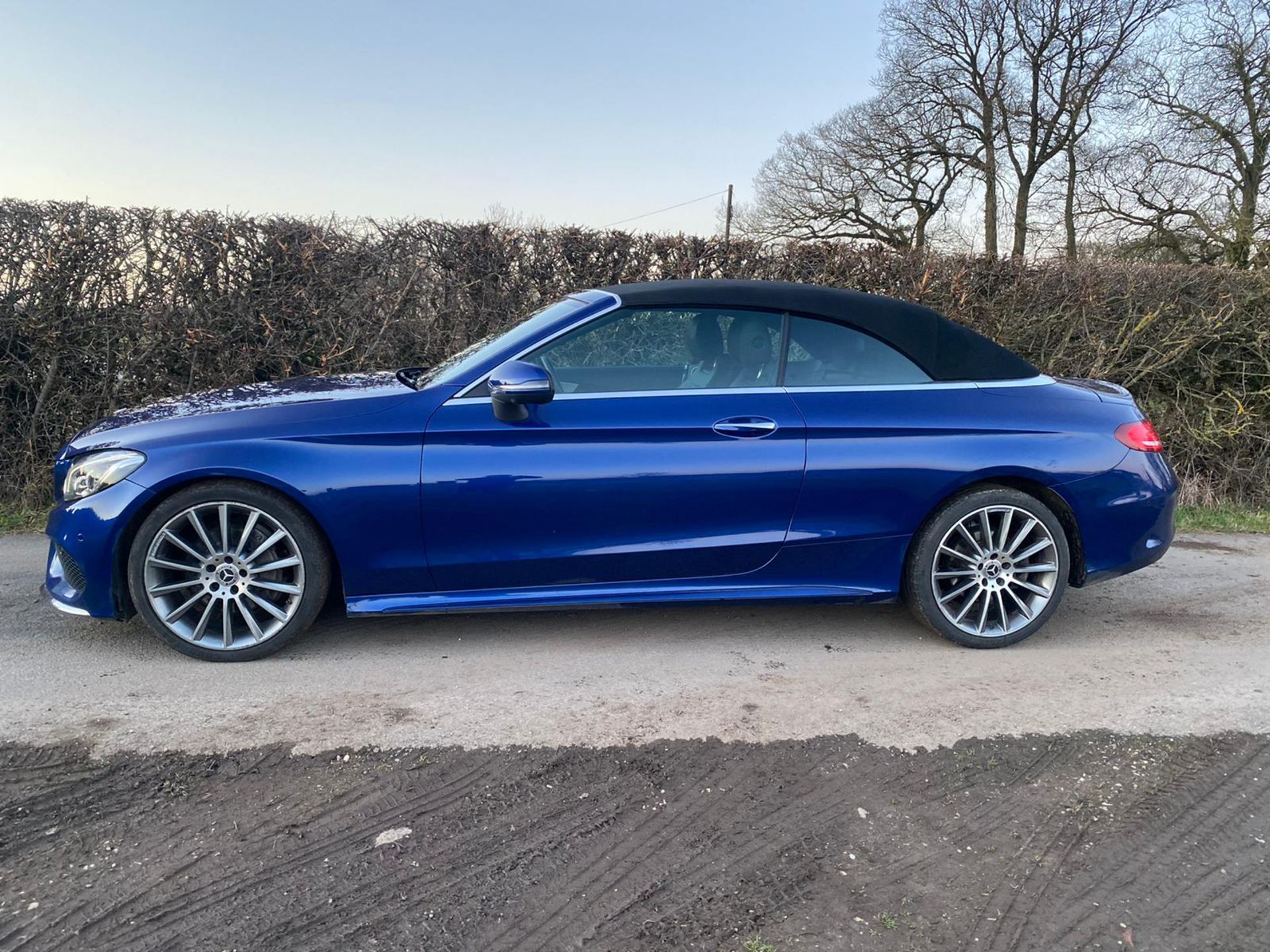 2018/18 REG MERCEDES-BENZ C220 AMG LINE PREMIUM + 2.2 DIESEL AUTOMATIC CONVERTIBLE BLUE *NO VAT* - Image 8 of 17