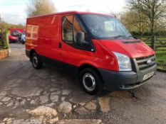 2008/08 REG FORD TRANSIT 85 T260S FWD 2.2 DIESEL RED PANEL VAN, SHOWING 0 FORMER KEEPER *PLUS VAT*