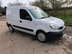 2007/57 REG RENAULT KANGOO SL17 DCI 70 1.5 DIESEL WHITE VAN, SHOWING 2 FORMER KEEPERS *NO VAT*