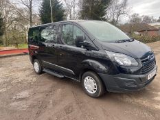 2014/14 REG FORD TOURNEO CUSTOM 300 ECO-TECH 2.2 DIESEL BLACK MINIBUS MPV, SHOWING 1 FORMER KEEPER