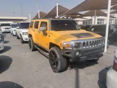 HUMMER H3 90,000 KM YELLOW WITH BLACK, UPGRADED WHEELS AND SUSPENSION, IN UK MID FEB, YEAR 2006