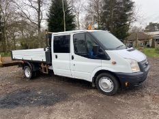 2013/62 REG FORD TRANSIT 100 T350 RWD 2.2 DIESEL WHITE TIPPER, SHOWING 0 FORMER KEEPERS *PLUS VAT*