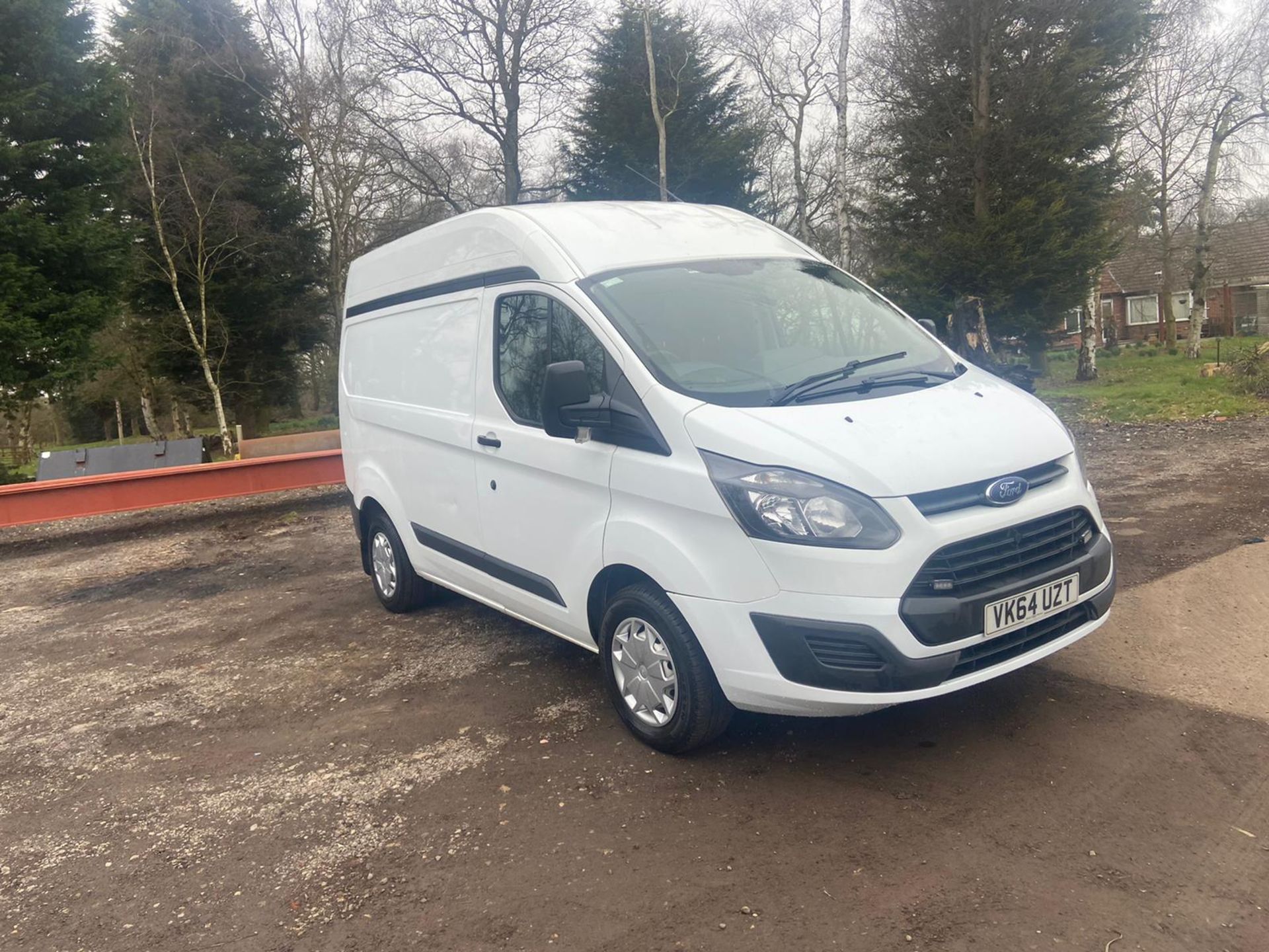 2014/64 REG FORD TRANSIT CUSTOM 290 ECO-TECH 2.2 DIESEL WHITE PANEL VAN, SHOWING 0 FORMER KEEPERS