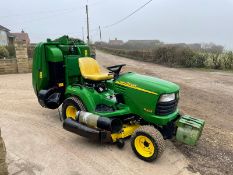 JOHN DEERE X595 4X4 RIDE ON MOWER, RUNS, DRIVES AND CUTS, IN USED BUT GOOD CONDITION *PLUS VAT*