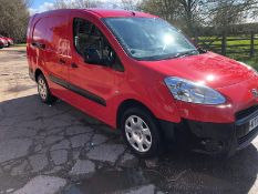 2014/14 REG PEUGEOT PARTNER 750 S L2 HDI 1.6 DIESEL PANEL VAN, SHOWING 0 FORMER KEEPERS *PLUS VAT*