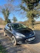 2012/62 REG FORD FIESTA BASE TDCI 1.4 DIESEL BLACK CAR / VAN, SHOWING 1 FORMER KEEPER *NO VAT*