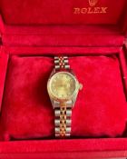 WOMENS ROLEX WATCH COMPLETE WITH FACTORY DIAMOND DIAL, BOX AND PAPERS *NO VAT*