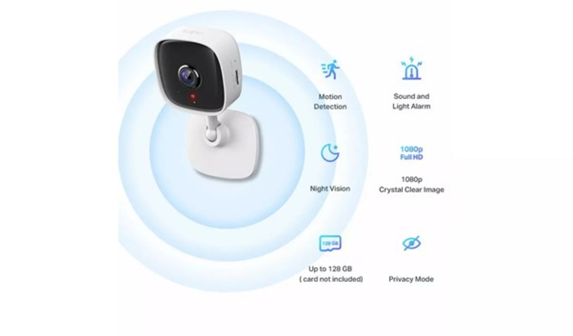 BRAND NEW AND UNUSED SMART 1080P WI-FI INDOOR CAMERA TP-LINK TAPO C100 *NO VAT* - Image 4 of 7