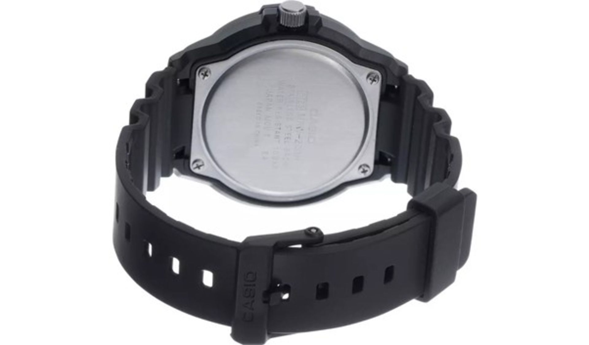 CASIO MENS BLACK WRIST WATCH RESIN, WATER RESISTANT TO 100M *NO VAT* - Image 2 of 2