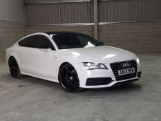 2012/12 REG AUDI A7 S LINE TDI 3.0 DIESEL AUTOMATIC WHITE 5 DOOR, SHOWING 4 FORMER KEEPERS *NO VAT*