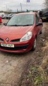 2007/07 REG RENAULT CLIO EXPRESSION 16V 1.4 PETROL RED 5DR HATCHBACK, SHOWING 3 FORMER KEEPERS