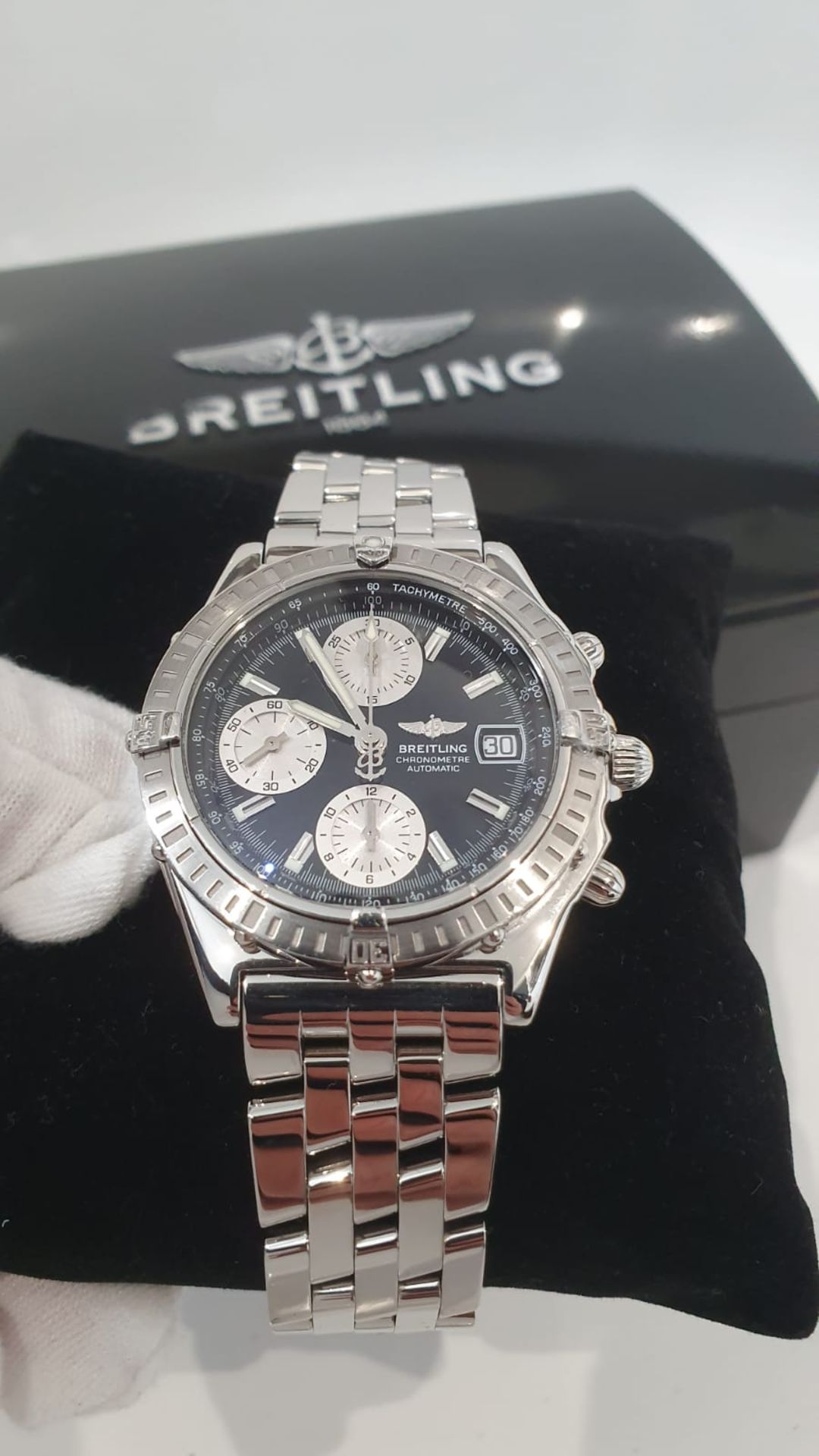 BREITLING CHRONOMAT 40mm MENS WATCH BOX MINT CONDITION NO VAT - Image 14 of 14