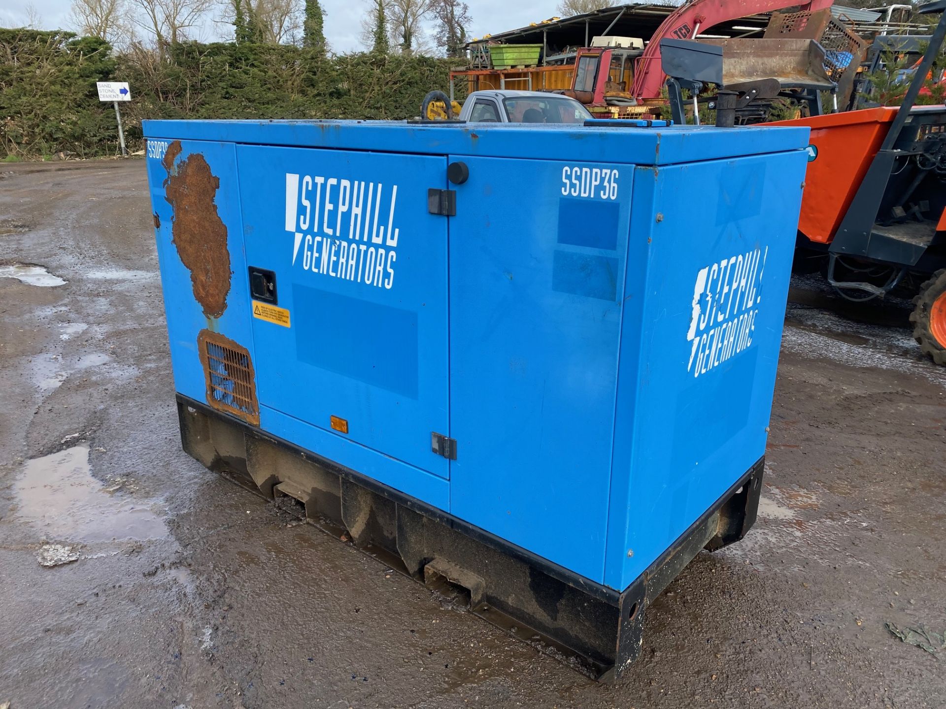 2013 STEPHILL 36KVA GENERATOR, 4442 HOURS, STARTS AND RUNS BUT CUTS OUT DUE TO SHORT SOMEWHERE