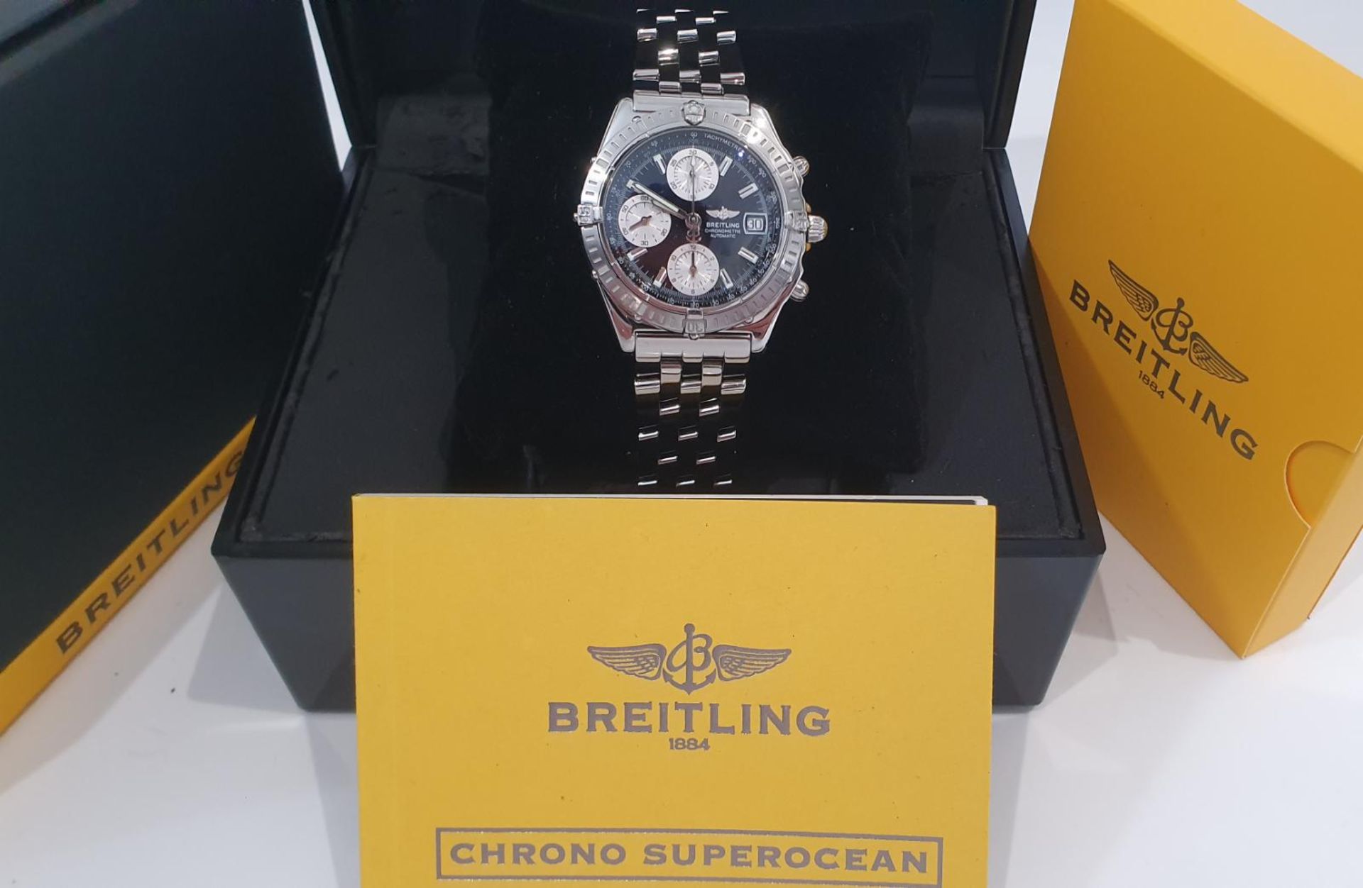 BREITLING CHRONOMAT 40mm MENS WATCH BOX MINT CONDITION NO VAT - Image 8 of 14