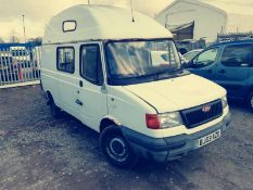 2003/03 REG LDV 200 PILOT DIESEL 1.9 DIESEL WHITE MOTOR HOME / CARAVAN, SHOWING 4 FORMER KEEPERS