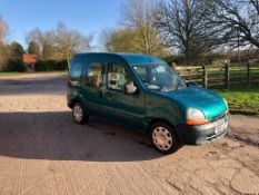 2000/W REG RENAULT KANGOO RN 1.4 PETROL GREEN WHEELCHAIR ACCESS VEHICLE *NO VAT*