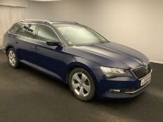 2016/66 REG SKODA SUPERB SE TDI 1.6 DIESEL BLUE ESTATE, SHOWING 1 FORMER KEEPER *NO VAT*