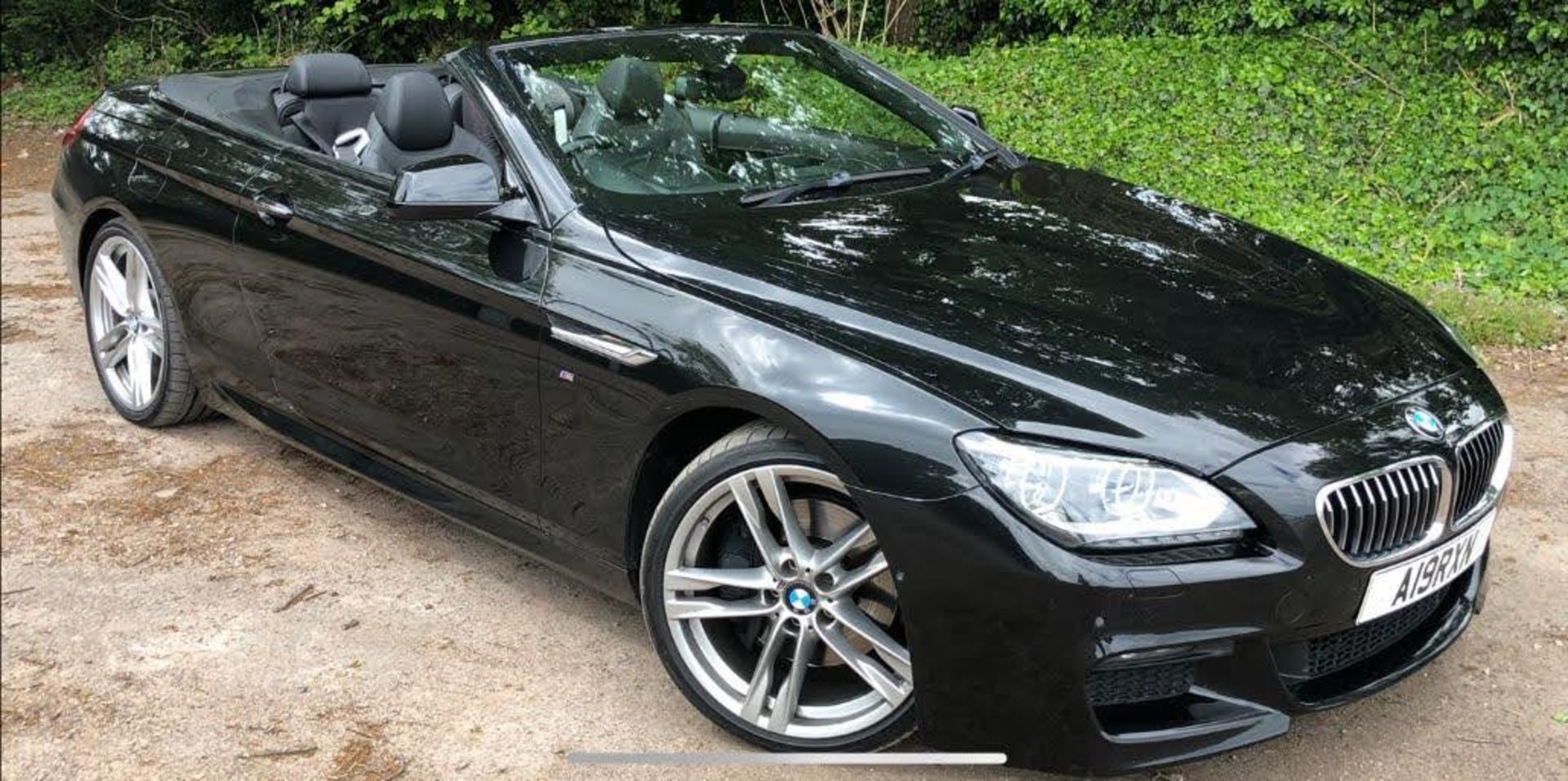 2014/14 REG BMW 640D M SPORT AUTOMATIC 3.0 DIESEL BLACK CONVERTIBLE *NO VAT* - Image 2 of 17