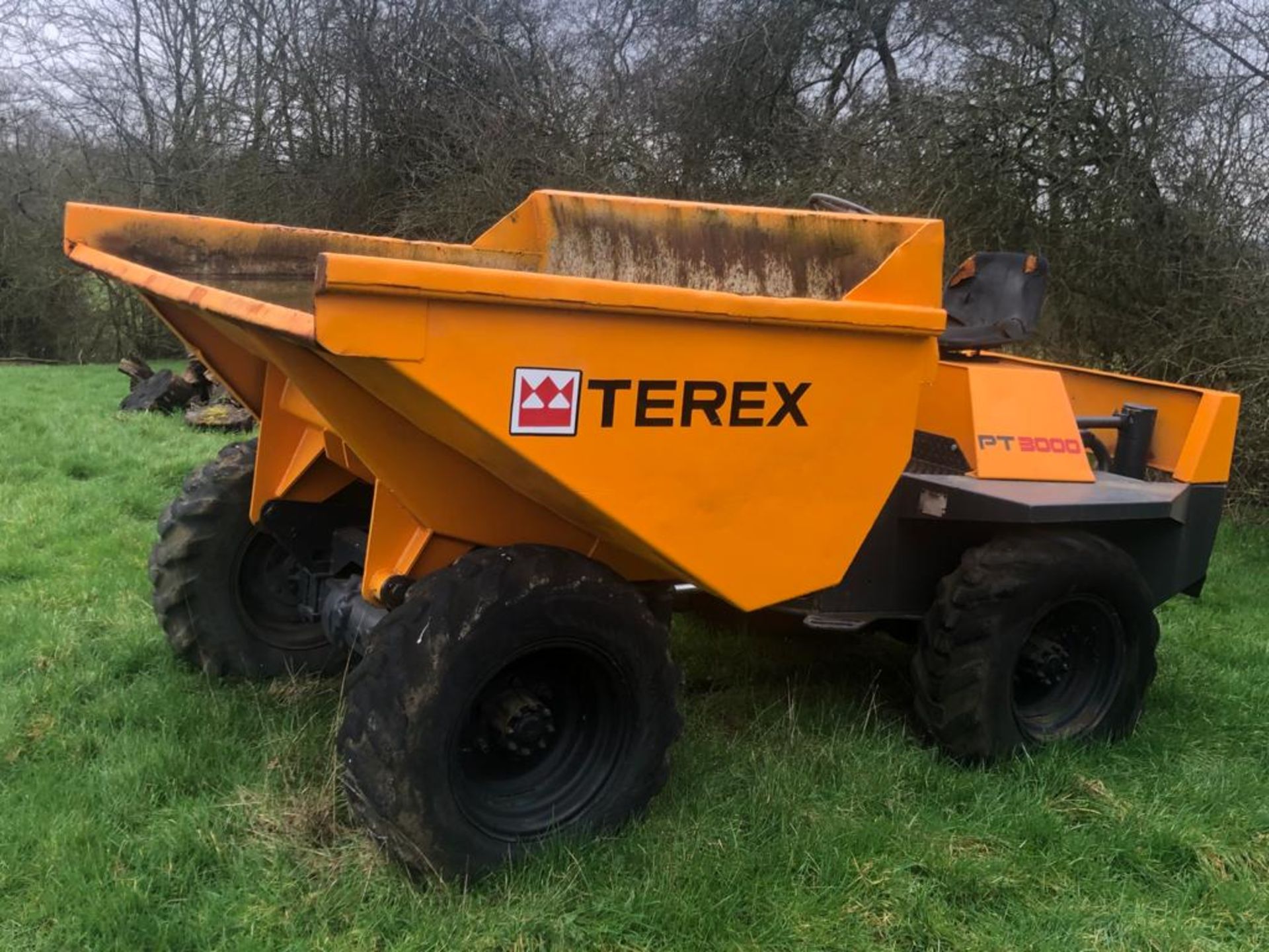 TEREX PT 3000 STRAIGHT TIP 3 TON DUMPER, IN WORKING ORDER, HOURS NOT DISPLAYED *PLUS VAT* - Image 2 of 4