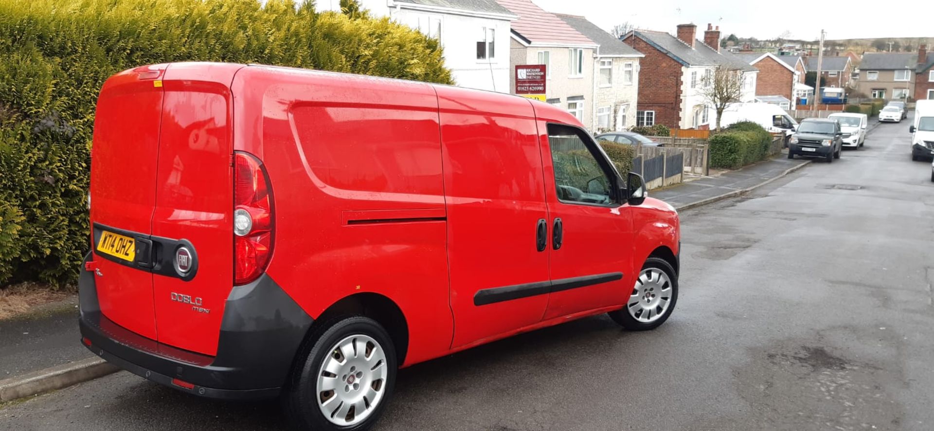 2014/14 REG FIAT DOBLO 16V MULTIJET 1.25 DIESEL RED PANEL VAN, SHOWING 0 FORMER KEEPERS *PLUS VAT* - Image 7 of 14