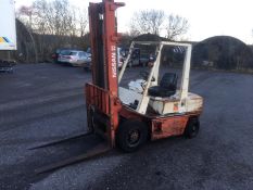 NISSAN 25 FORKLIFT, 2.5 TONNE, STARTS, RUNS, LIFTS, GOOD BRAKES, LIGHTS WORK *NO VAT*