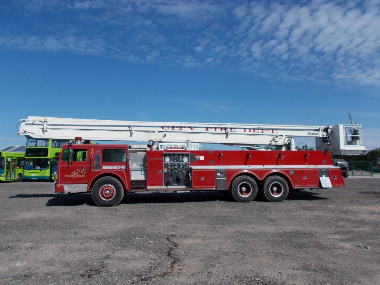 1978 HENDRICKSON 871-LPS SNORKEL FIRE TRUCK, AUDI A7, TAG HEUER MENS WATCH, SWEEPERS, HI TIP DUMPER, NEW LEAF BLOWER ENDS FROM 7PM THURSDAY!