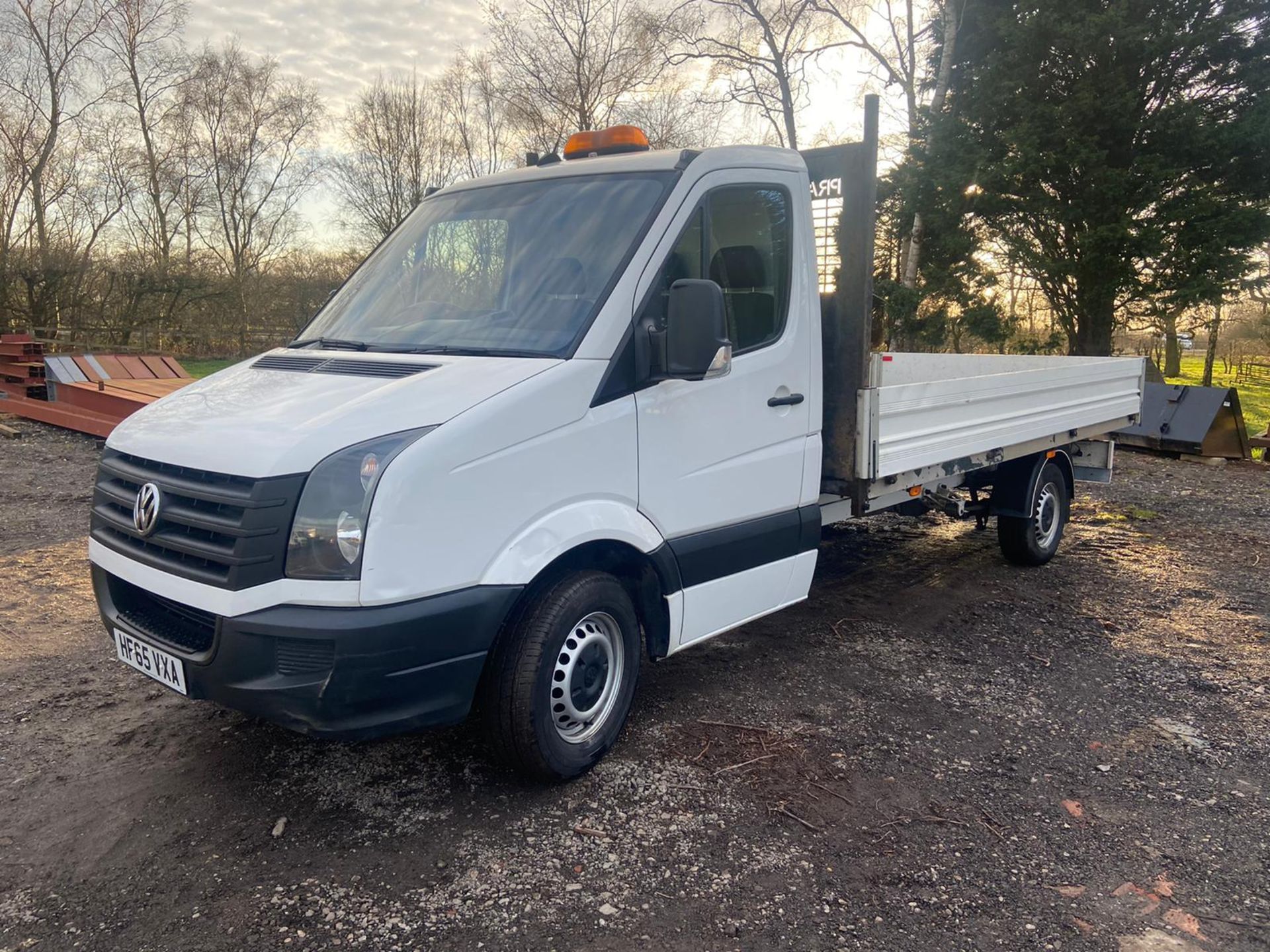 2015/65 REG VOLKSWAGEN CRAFTER CR35 TDI 2.0 DIESEL WHITE DROPSIDE LORRY *PLUS VAT* - Image 4 of 9