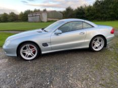 2003/03 REG MERCEDES SL500 AUTO 5.0 PETROL SILVER CONVERTIBLE *NO VAT*