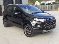 2015/65 REG FORD ECOSPORT TITANIUM TDCI 1.5 DIESEL BLACK 5 DOOR, SHOWING 2 FORMER KEEPERS *NO VAT*