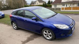 2014/14 REG FORD FOCUS EDGE ECONETIC TDCI 1.6 DIESEL BLUE 5 DOOR, SHOWING 3 FORMER KEEPERS *NO VAT*