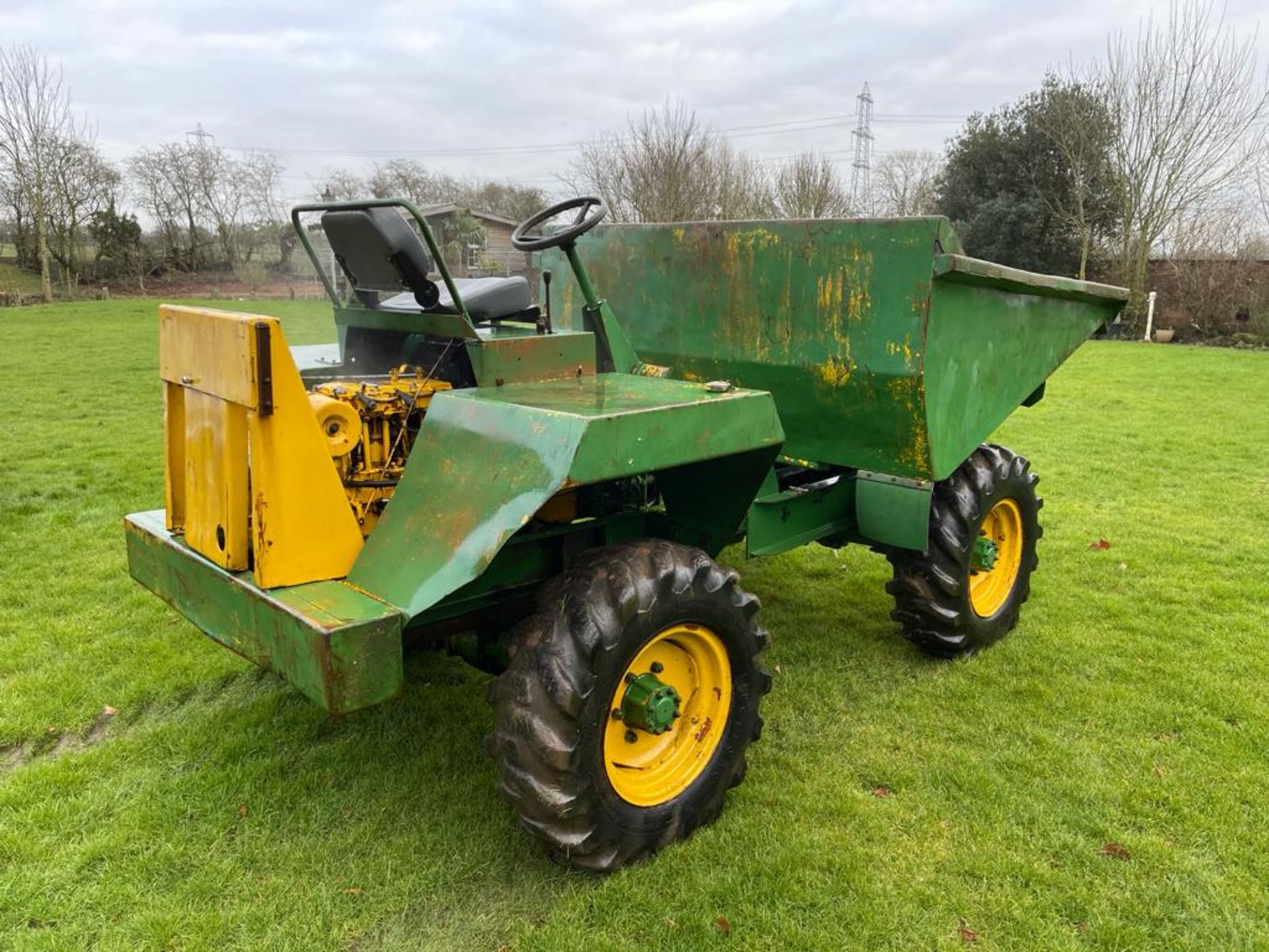 1989 BENFORD /THWAITES GREEN 3 TONNE 4X4 DUMPER *PLUS VAT* - Image 3 of 9