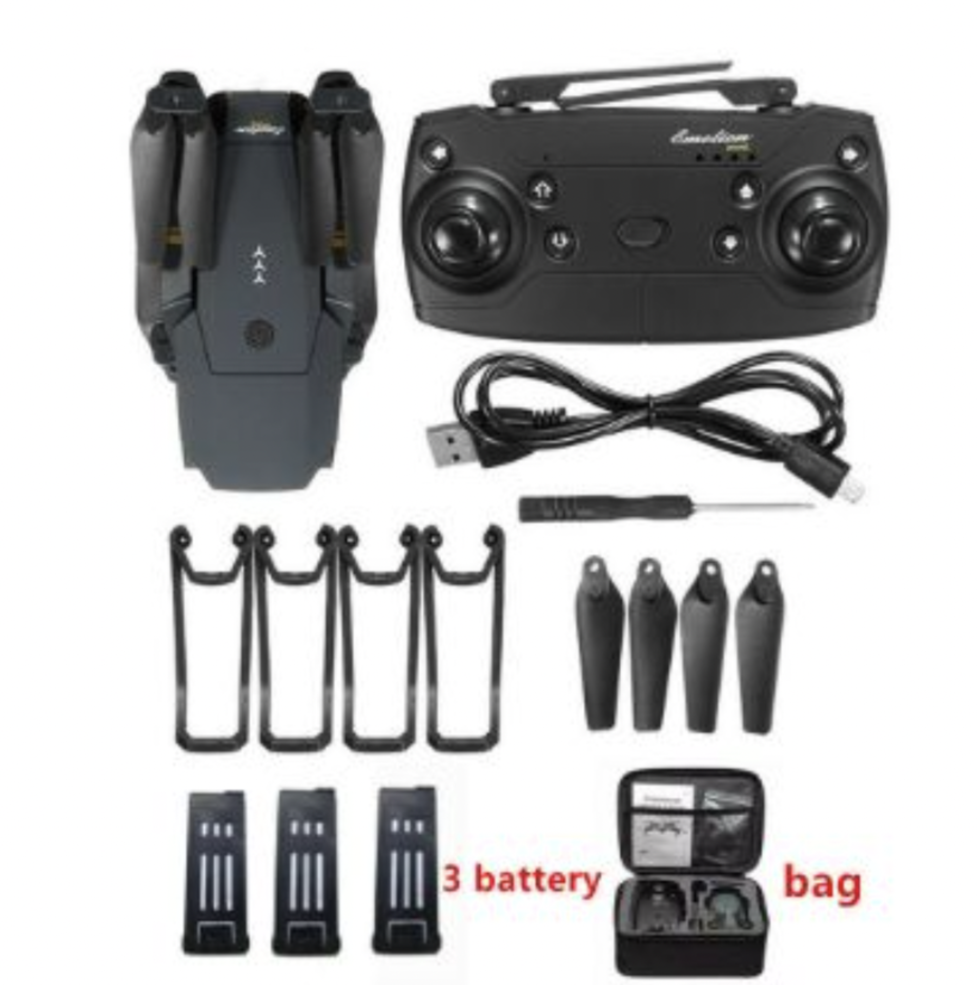 NEW & UNUSED DRONE X PRO WIFI FPV 1080P HD CAMERA FOLDABLE RC QUADCOPTER + BAG *PLUS VAT* - Image 3 of 13