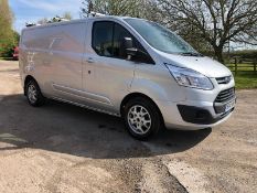 2014 FORD TRANSIT CUSTOM 290 LTD E-TECH SILVER PANEL VAN, 2.2 DISEL ENGINE *NO VAT*