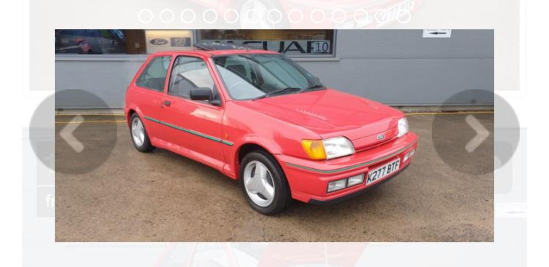 1992 FORD FIESTA XR2 I RED 3 DOOR HATCHBACK, 1.8 PETROL ENGINE, MANUAL 5 GEARS *PLUS VAT* - Image 2 of 16