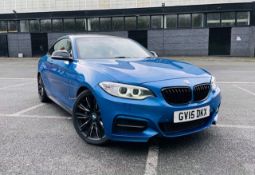 2015/15 REG BMW M235I 3.0 PETROL AUTOMATIC BLUE COUPE 2 SERIES, SHOWING 4 FORMER KEEPERS *NO VAT*