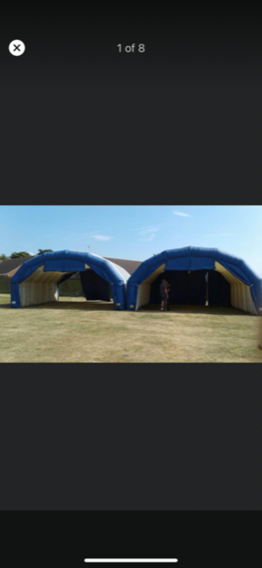 3x AIR SHELTERS (BLOW UP MARQUEE), INCLUDING WIND BLOWERS (NOT TESTED) AND ALL ACCESSORIES *NO VAT* - Image 5 of 11