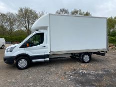 2017/67 REG FORD TRANSIT 350 2.0 DIESEL WHITE LUTON VAN, SHOWING 0 FORMER KEEPERS, 30,000 MILES